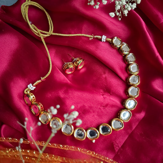 Jaya Kundan Back Meenakari Work Necklace Set