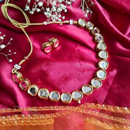 Jaya Kundan Back Meenakari Work Necklace Set