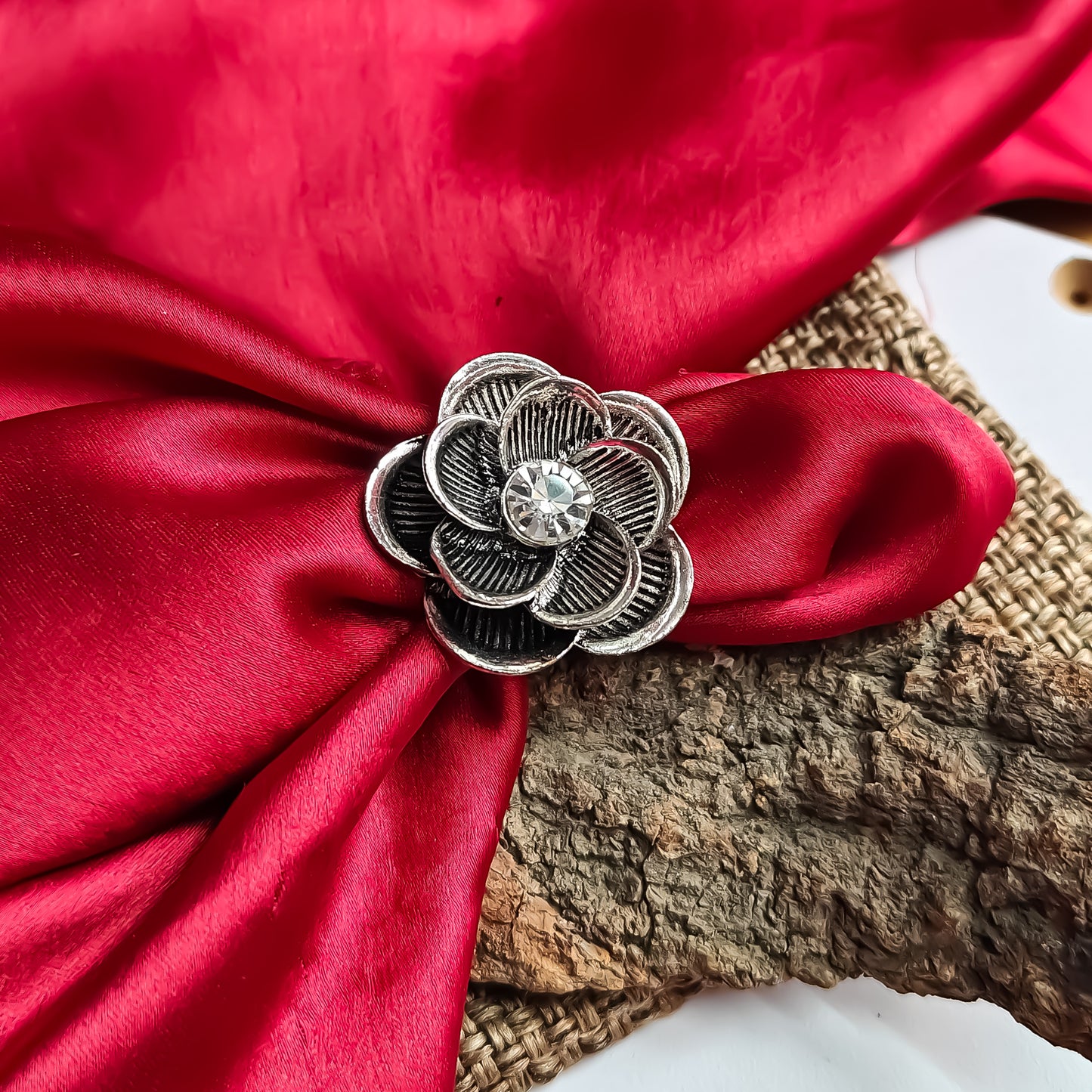 Wildflower Rose Adjustable Ring