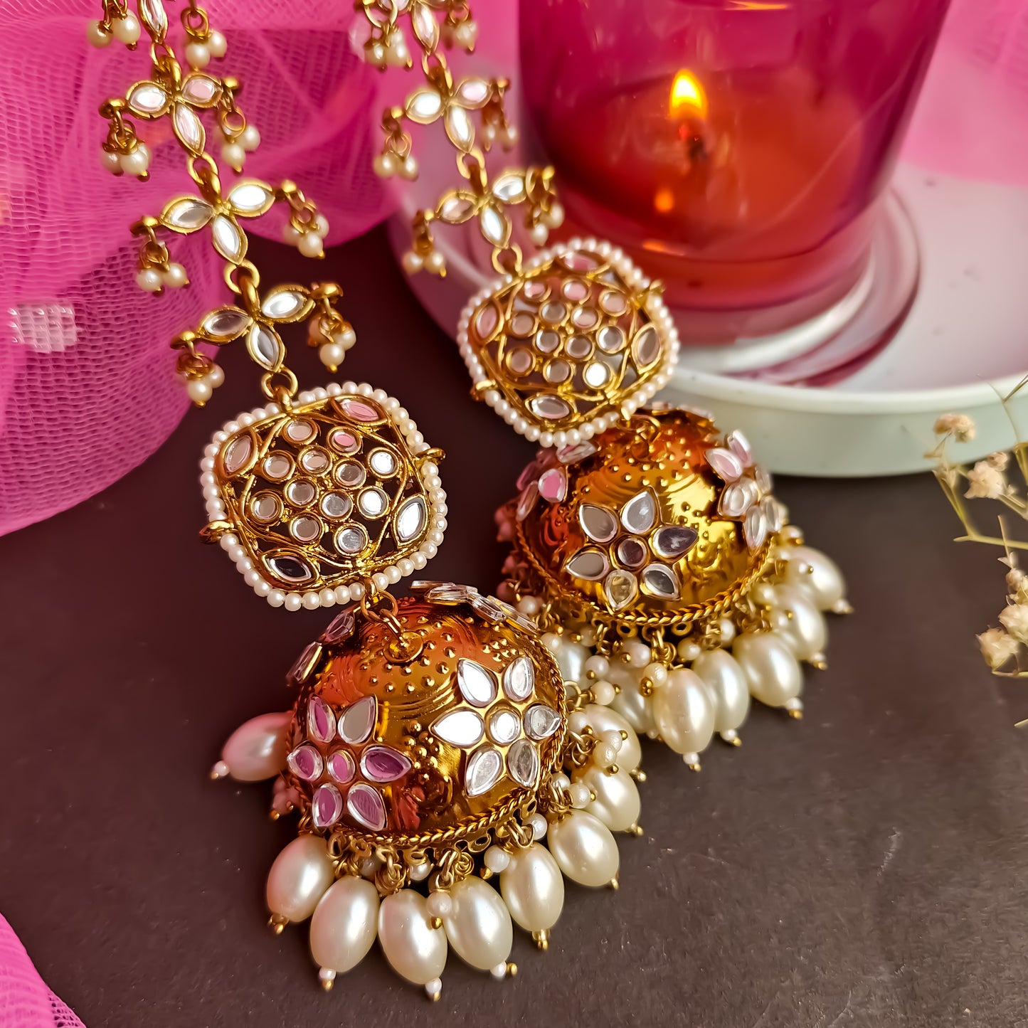 Kanak Jhumka Earrings - Golden