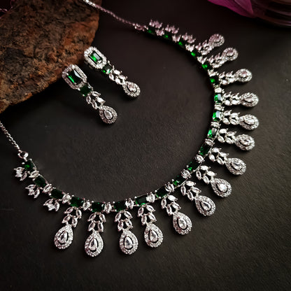 Harriet AD Necklace Set - Emerald Green