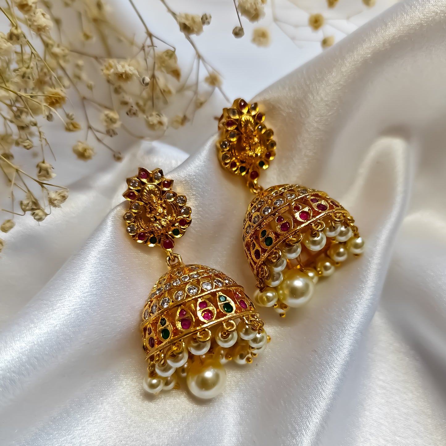 Ad & Kemp South Indian Jhumka Earrings