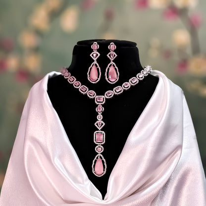 Sophie AD Necklace Set - Pastel Pink
