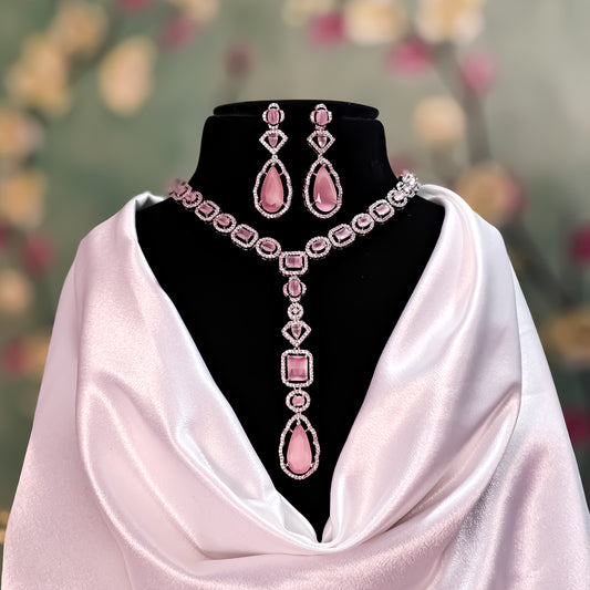 Sophie AD Necklace Set - Pastel Pink