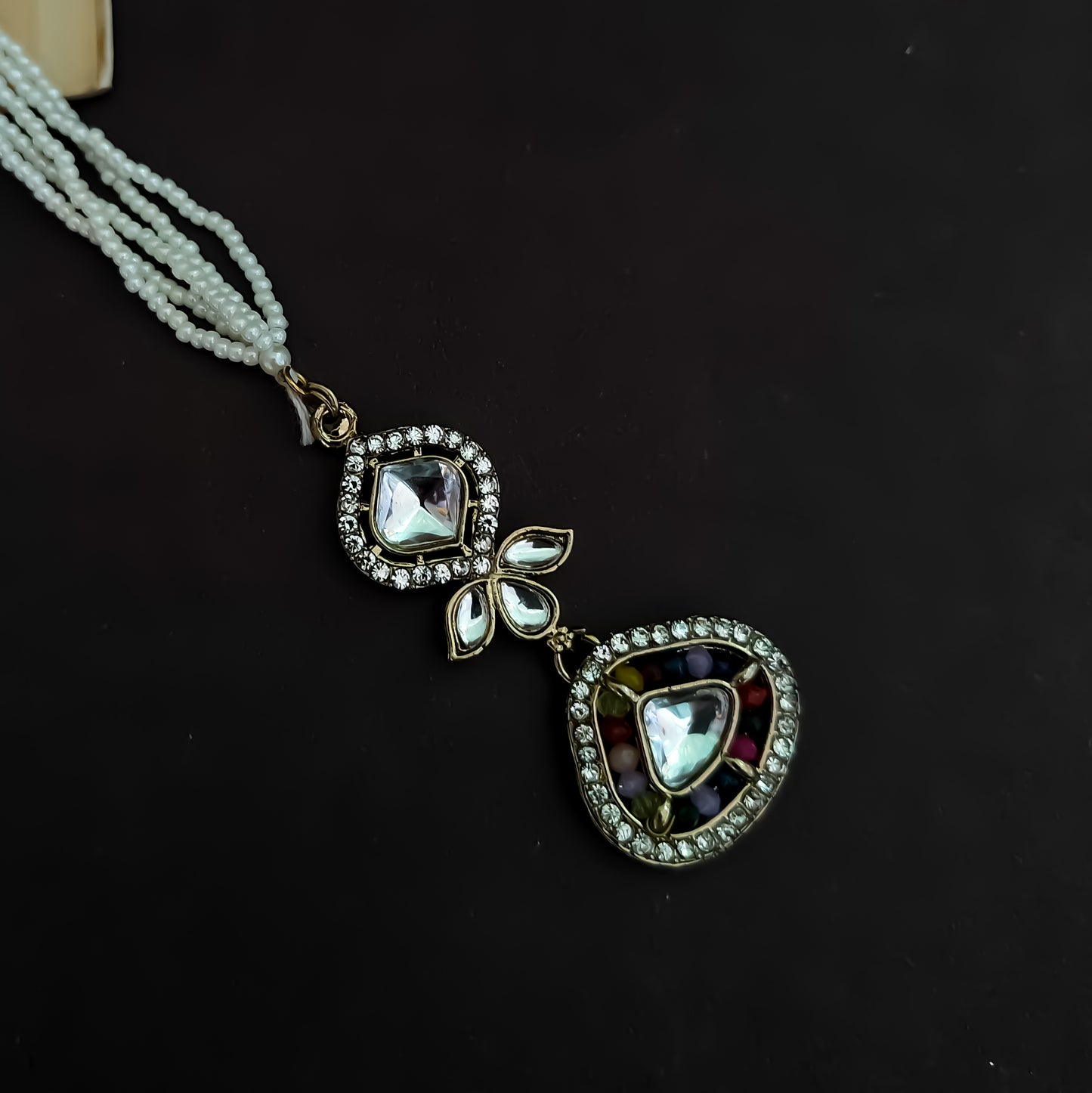 Naina Kundan Necklace Set - Multi