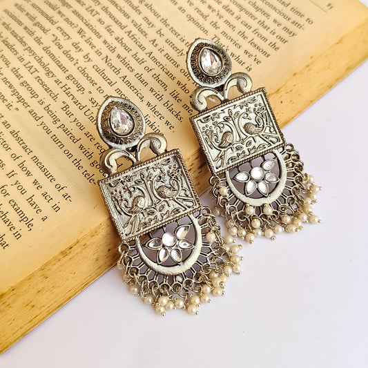 Payal Motif Chandbali Earrings