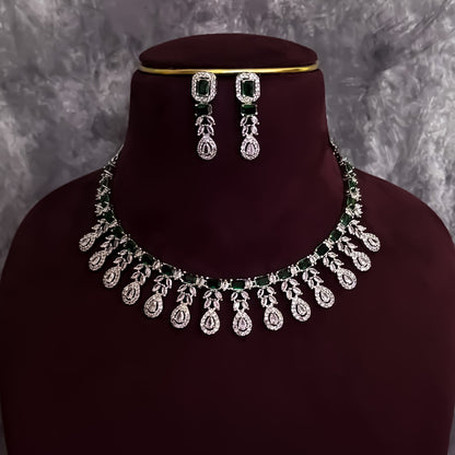 Harriet AD Necklace Set - Emerald Green