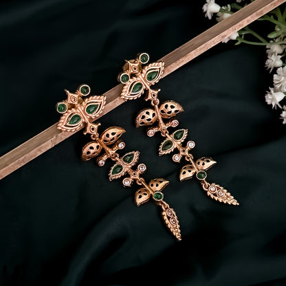 Dhara Kashmiri Brass Earrings - Green