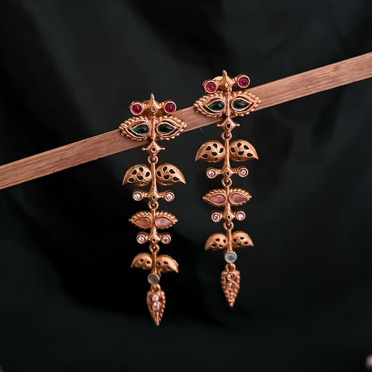 Dhara Kashmiri Brass Earrings - Multi