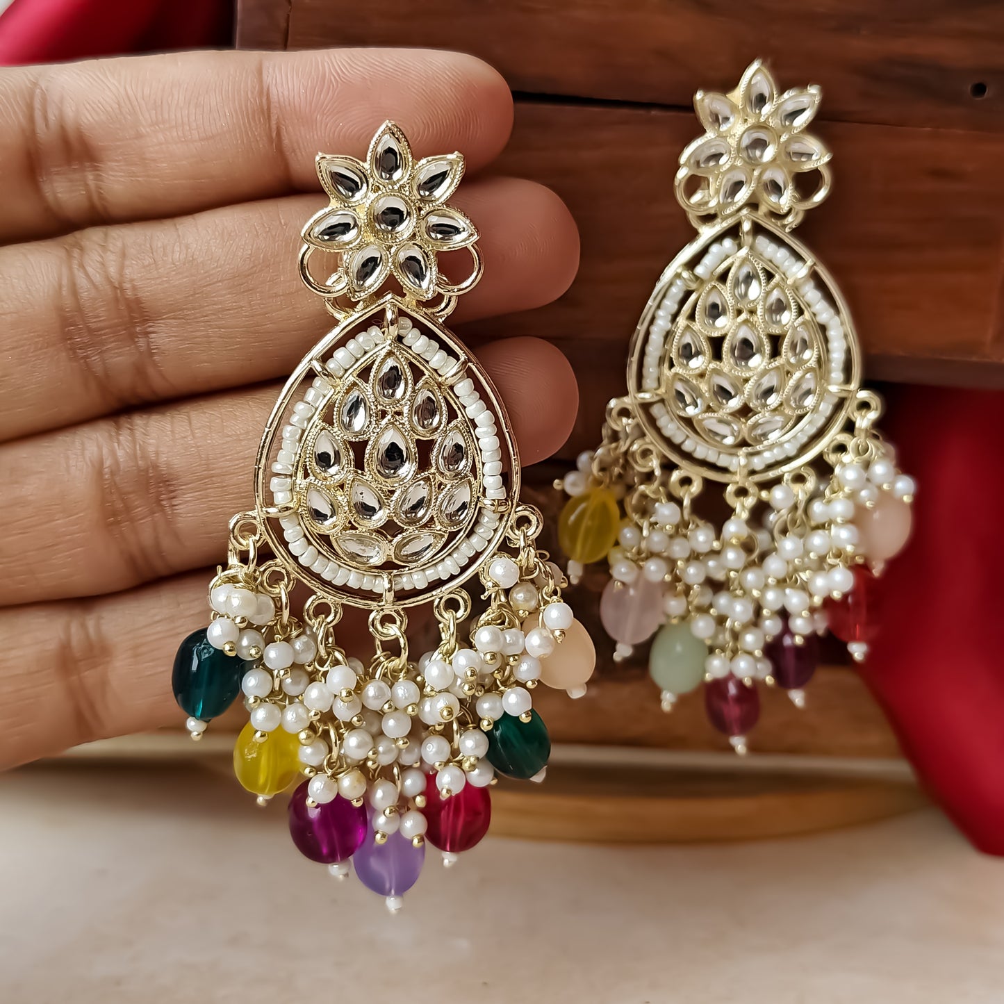 Shreya Multi Chandbali Earrings
