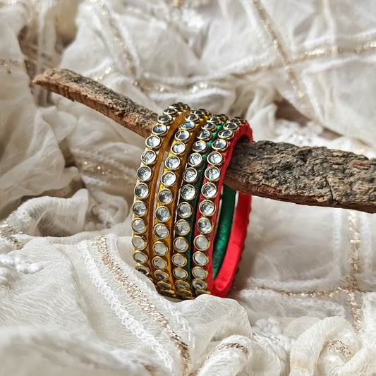 Silk Thread Bangles (Set of 4)