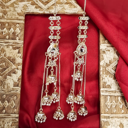 Nakshi Golden Jhumka Earrings with Sahara