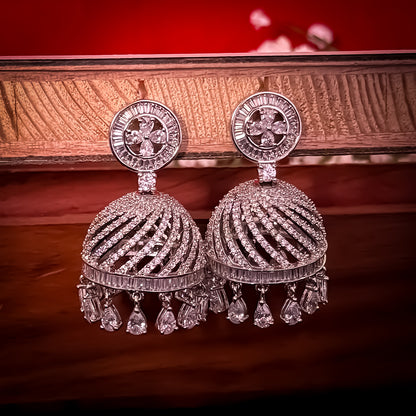 Gizelle American Diamond Revolving Jhumka Earring