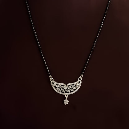 Giana Silver American Diamond Mangalsutra with Earrings