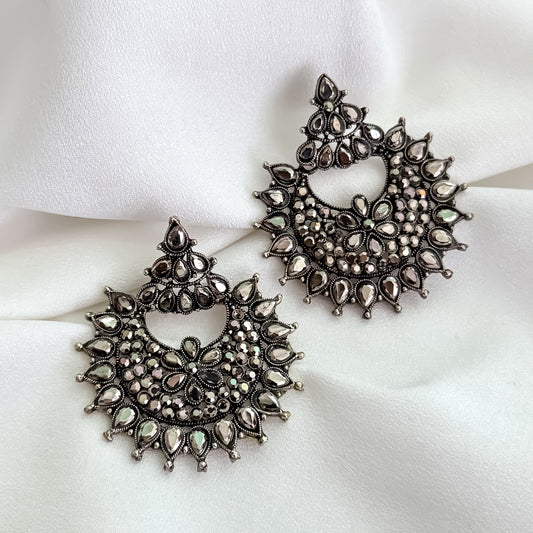 Lekha Zircon Black Stud Earrings
