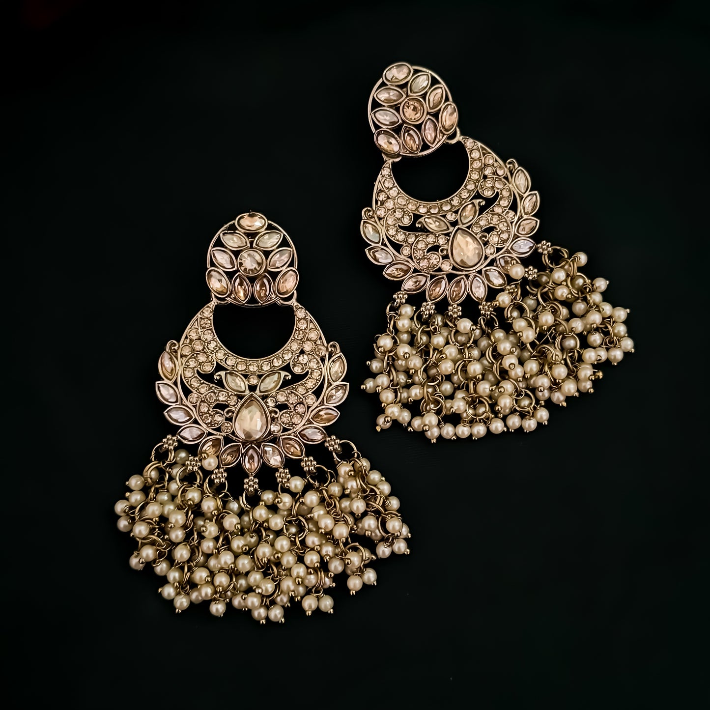 Rufaida Jadau Reverse AD Necklace Set - Golden