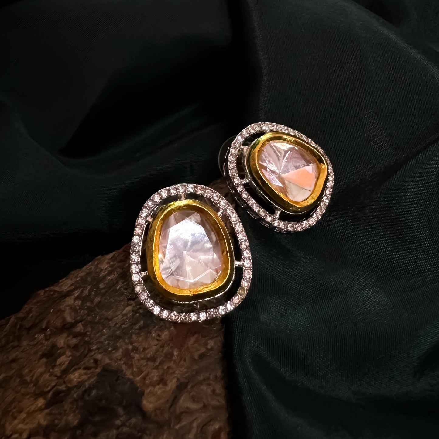 Emily Polki Look Alike Stud Earrings