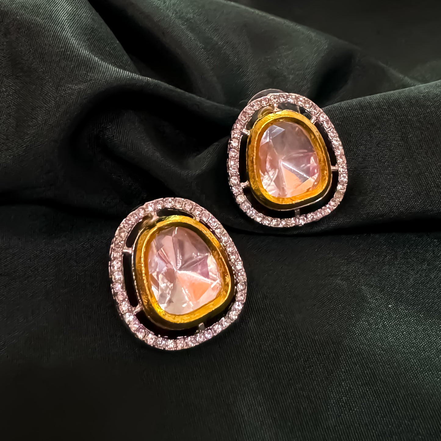 Emily Polki Look Alike Stud Earrings