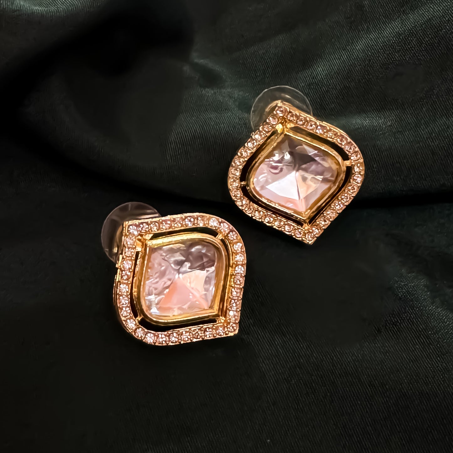 Abby Polki Look Alike Stud Earrings