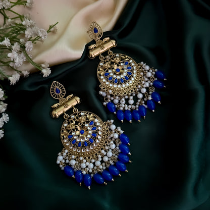 Preet Chandbali Earrings - Blue