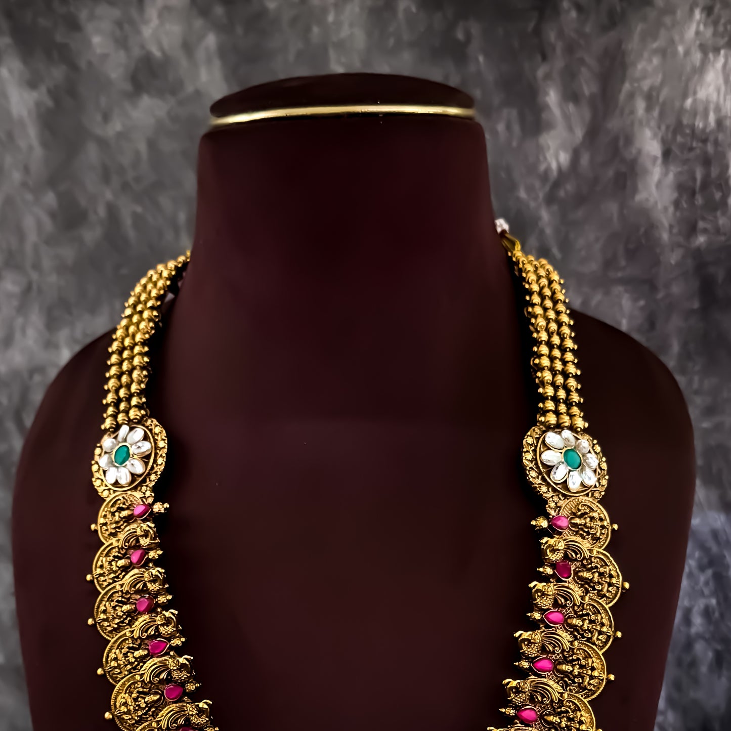 Rajitha Lakshmi Coin Long Necklace Set