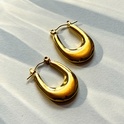Millie Golden Anti Tarnish Hoop Earrings