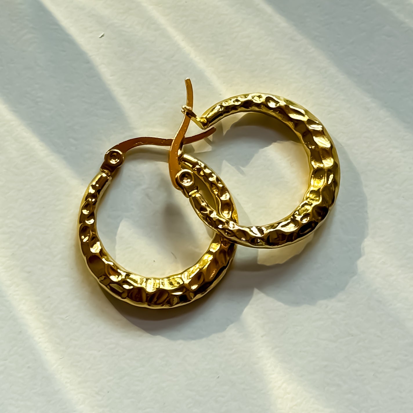 Lily Golden Anti Tarnish Hoop Earrings