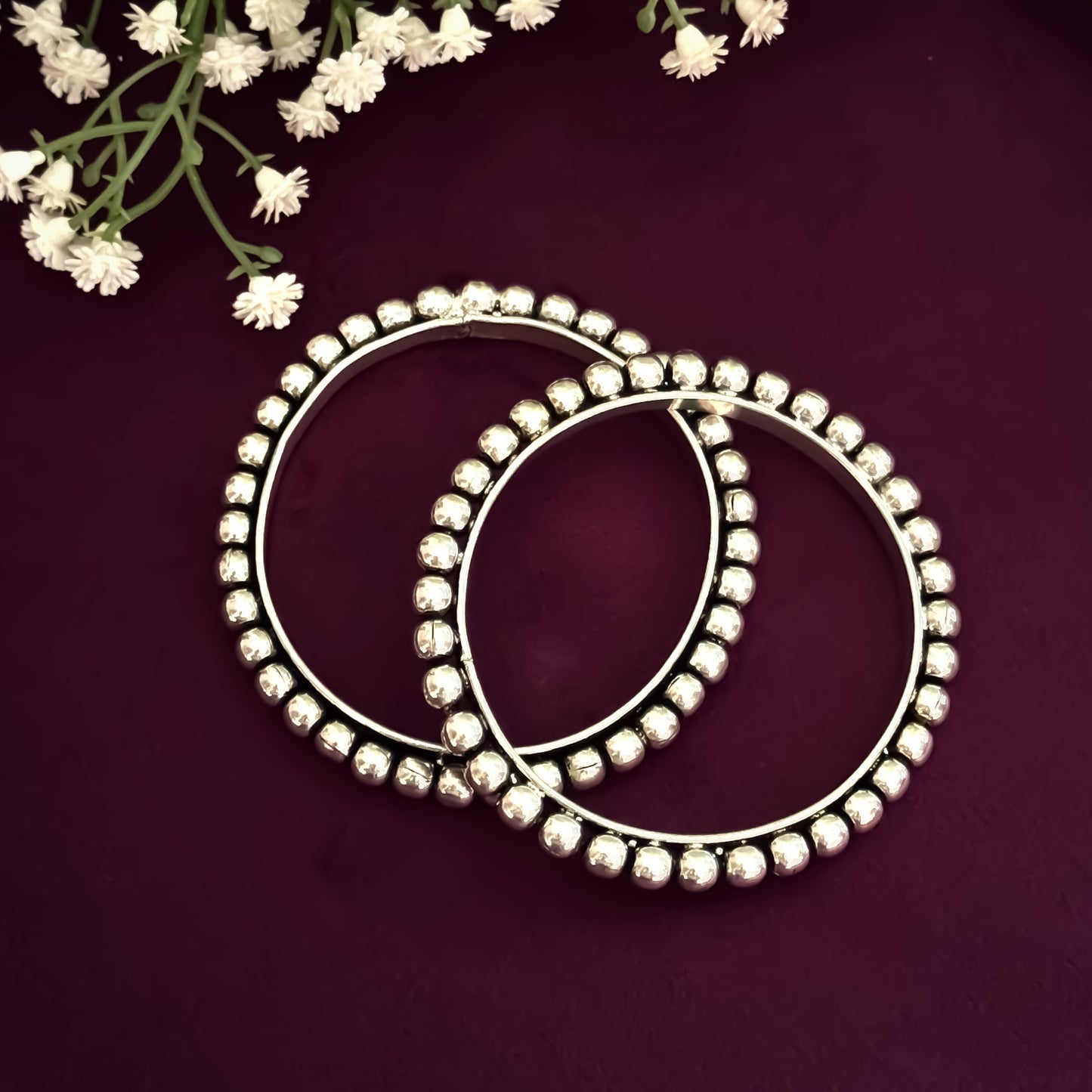 Shreya German Silver Bangles/Kangan (Size 2.6)