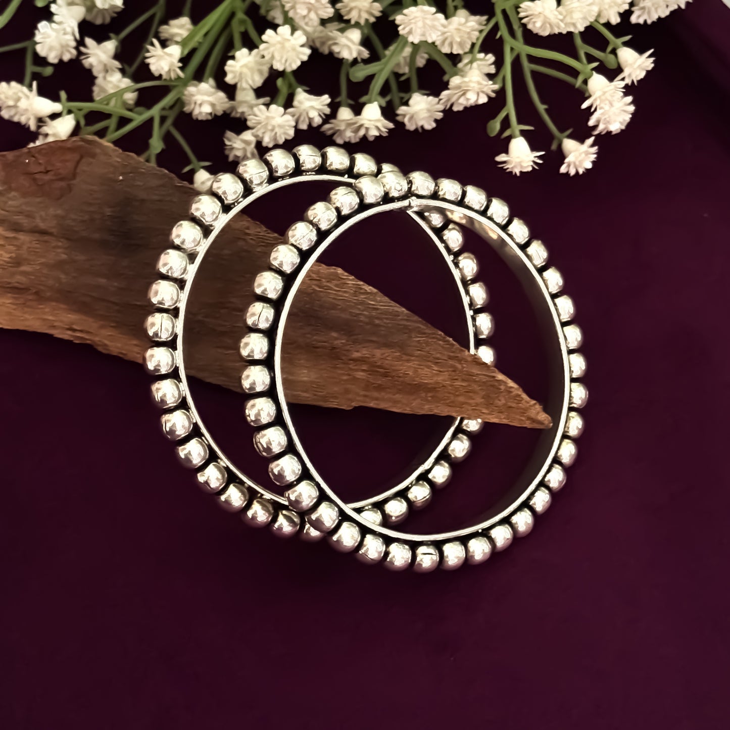 Shreya German Silver Bangles/Kangan (Size 2.6)