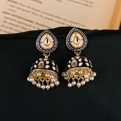 Menka Meenakari Hasli Necklace Set - Blue