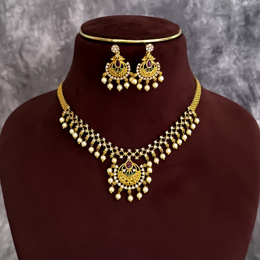 Virangana AD Necklace Set