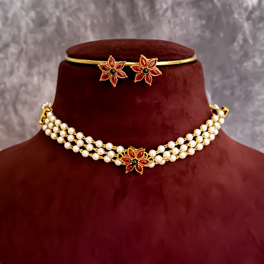 Madhura Pearl Choker Set