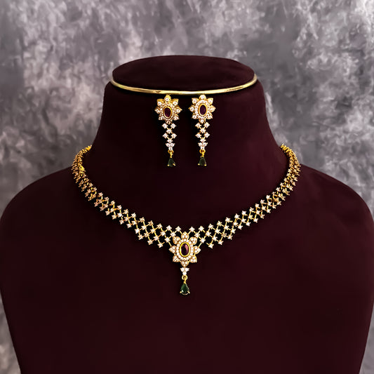 Diyana Cluster AD Neckalce Set