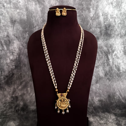 Nitara Reversible 2 IN 1 Necklace Set (2 Pair of Earrings)
