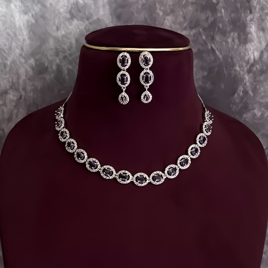 Henrey AD Necklace Set- Purple