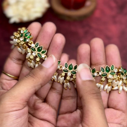Lotus Rice Pearl Necklace Set