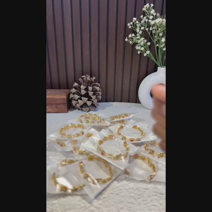 Amberin Jadau Peacock Bracelet/Kada - Multi