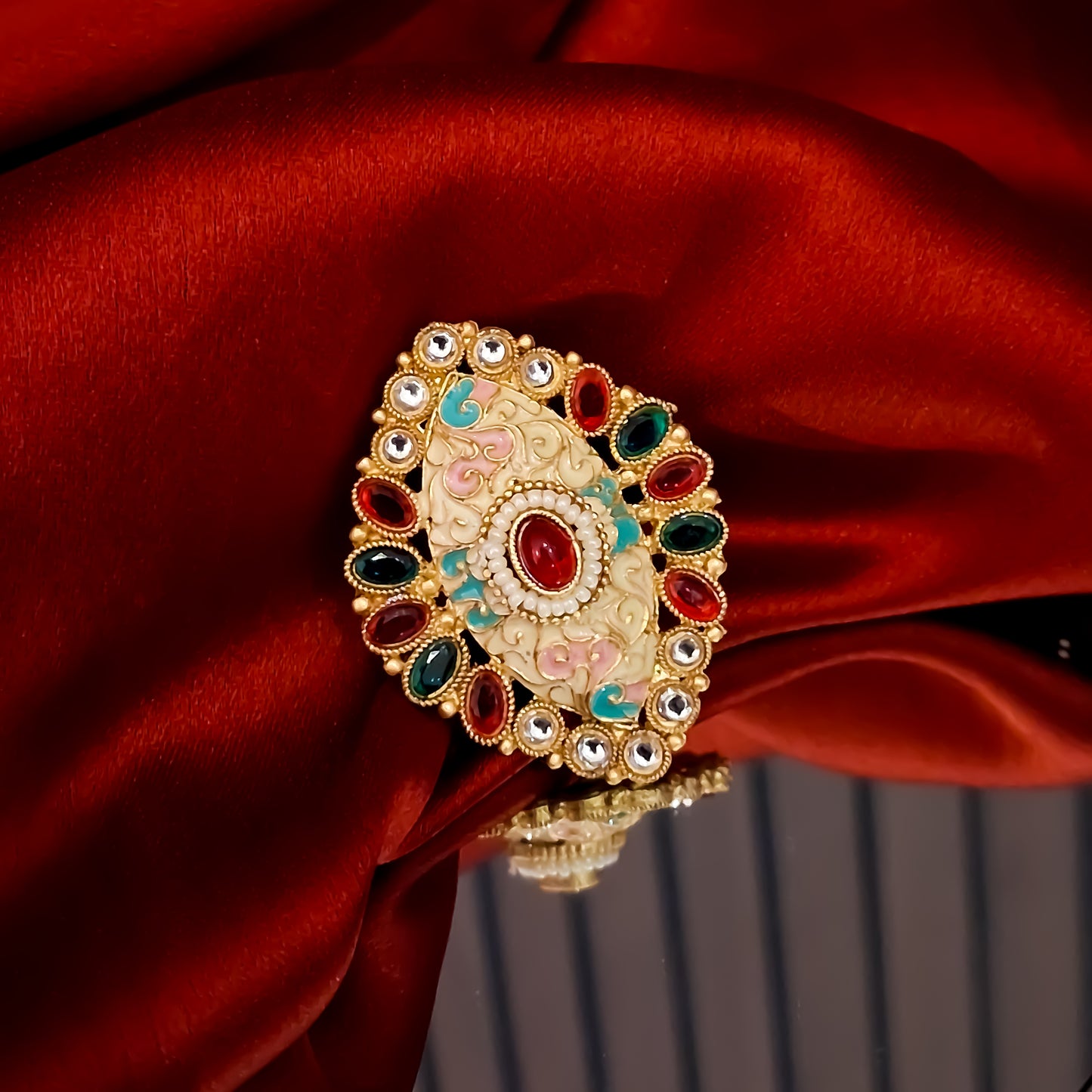 Kanchi Meenakari Ring - Multi