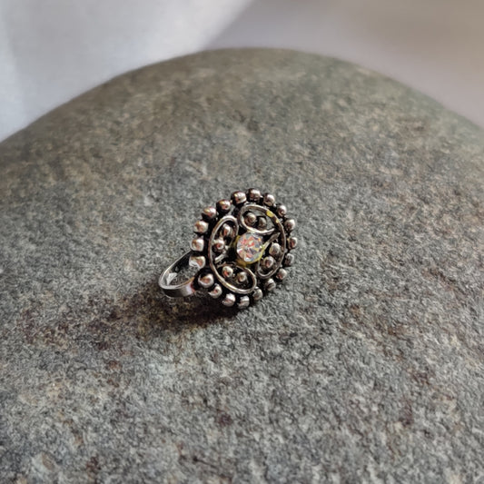Oxidised Cultural Charm Nose Pin