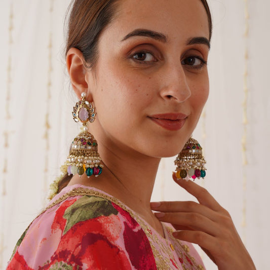 Shagun Jhumka Earrings  - Multi