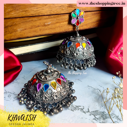 KHWAISH SEESHA JHUMKA EARRING