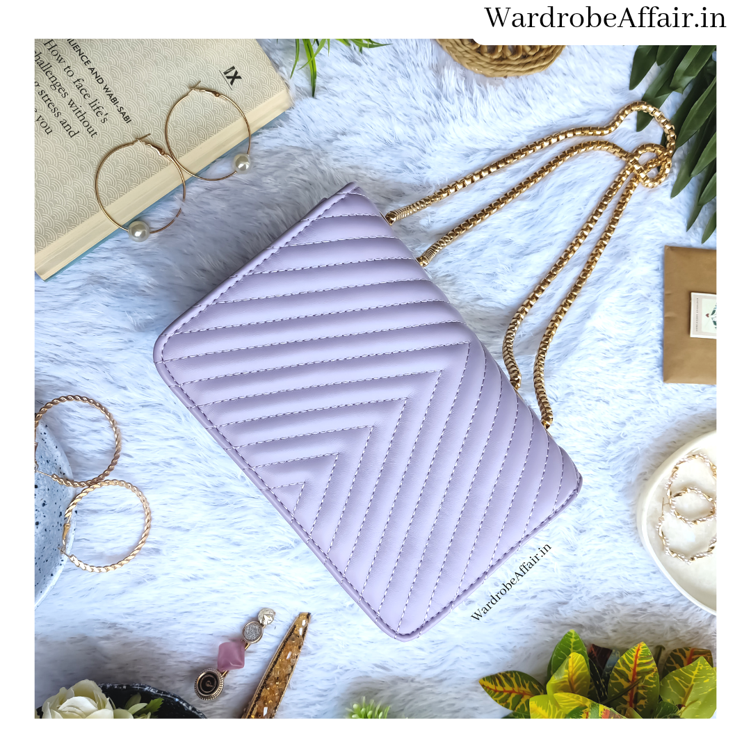 V Classy Quilted Sling Bag - Lush Lilac