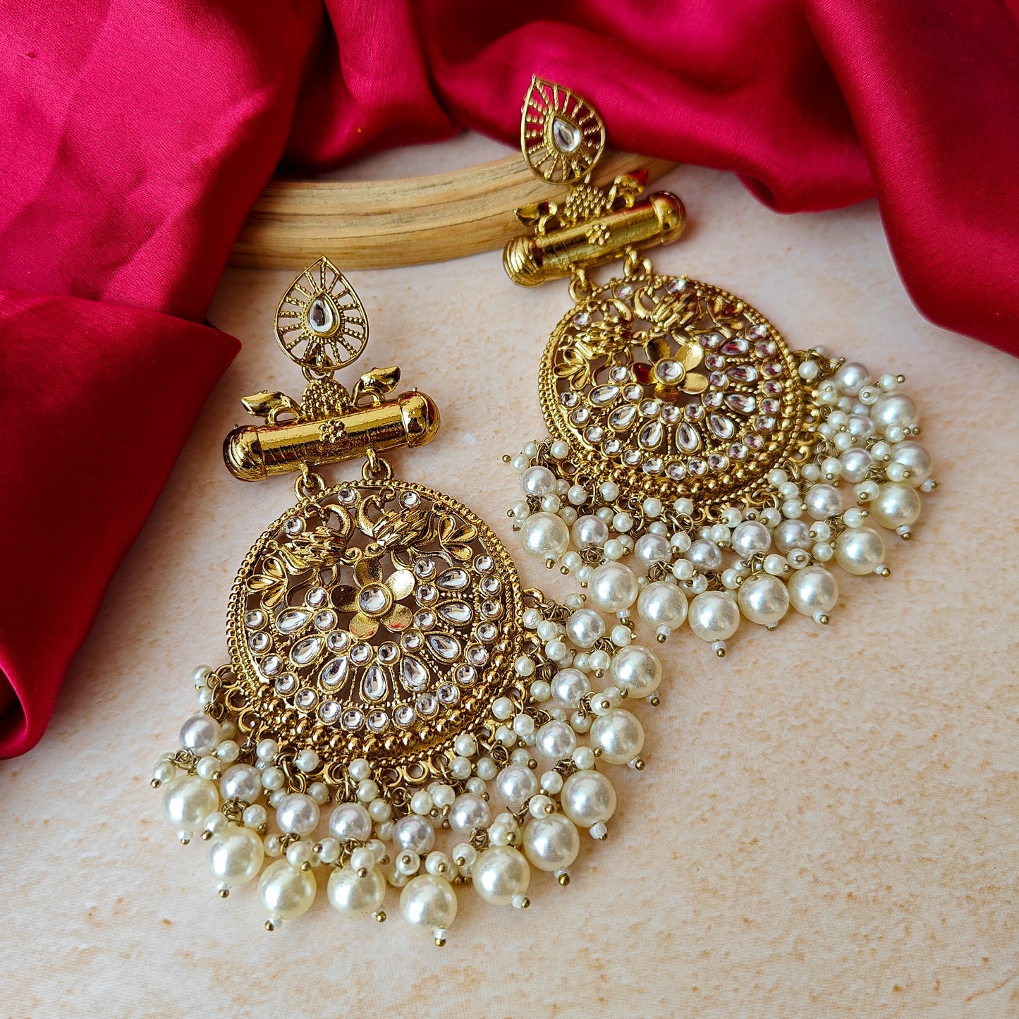 Preet Chandbali Earrings- Golden