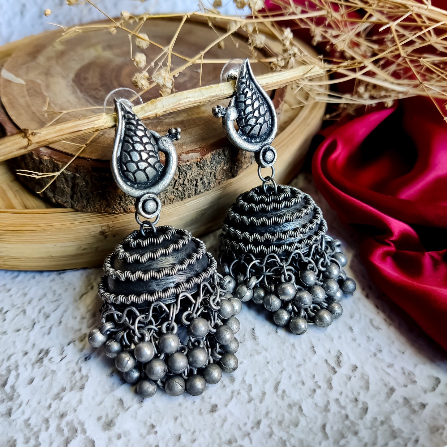 MEER AFGHANI GHUNGHROO JHUMKA EARRINGS