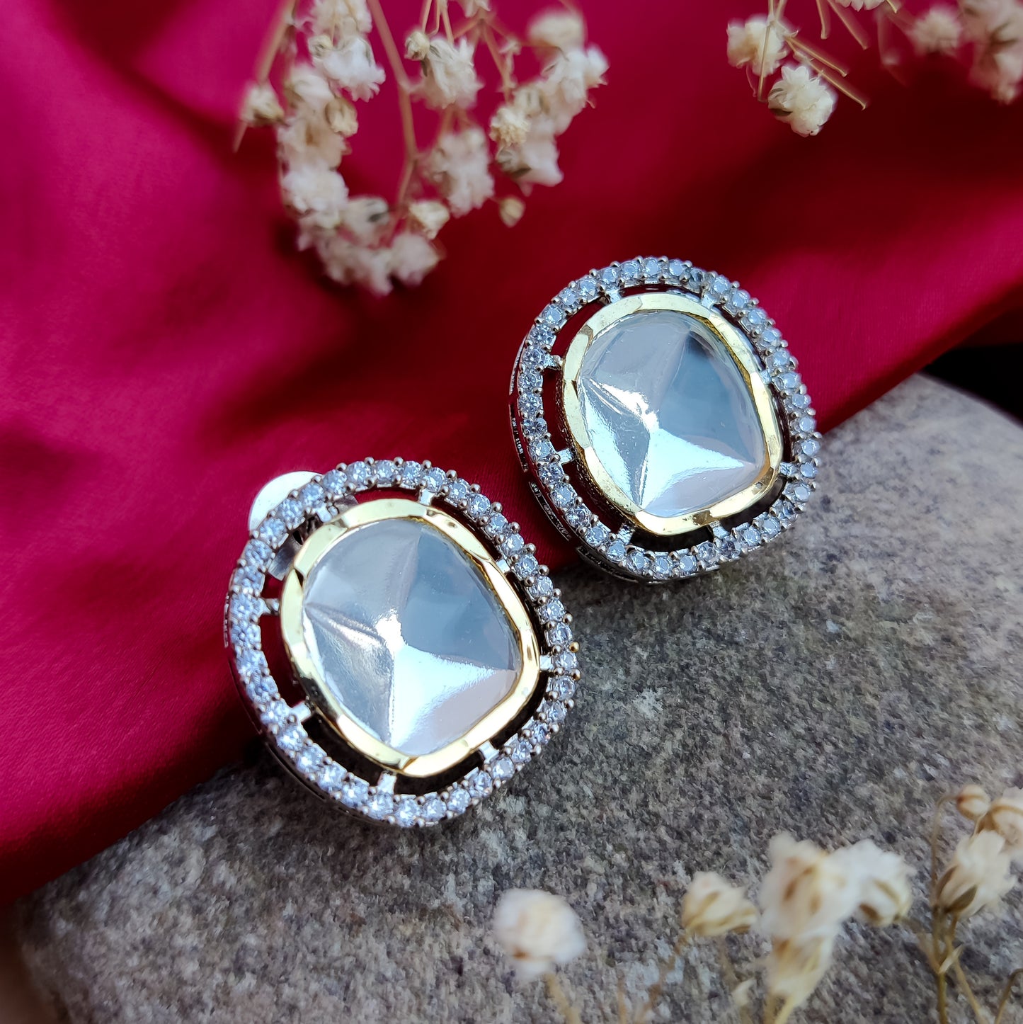 Rosie Polki AD Stud Earrings