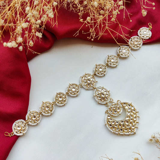 Shilpa Golden Kundan Seeshphool / Mathapatti