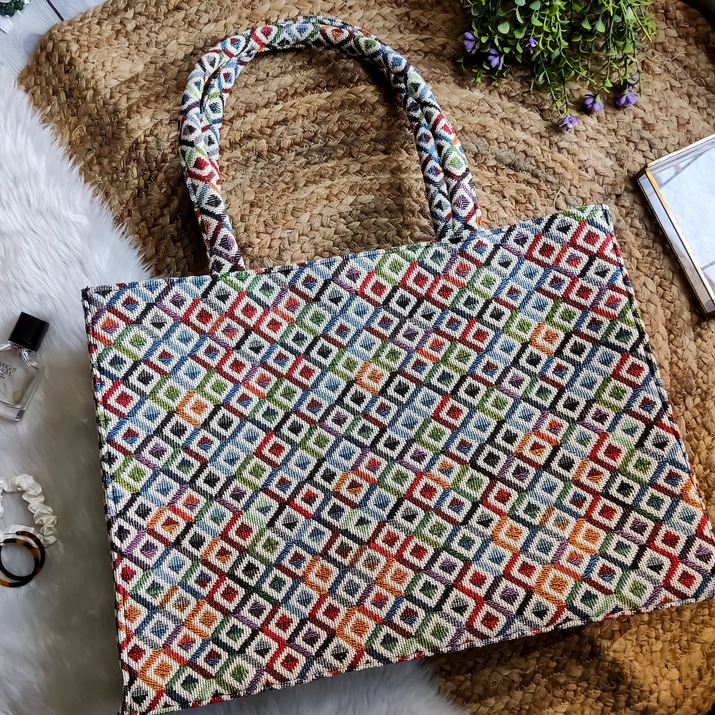 RAINBOW REMIX XL EVERYDAY TOTE BAG