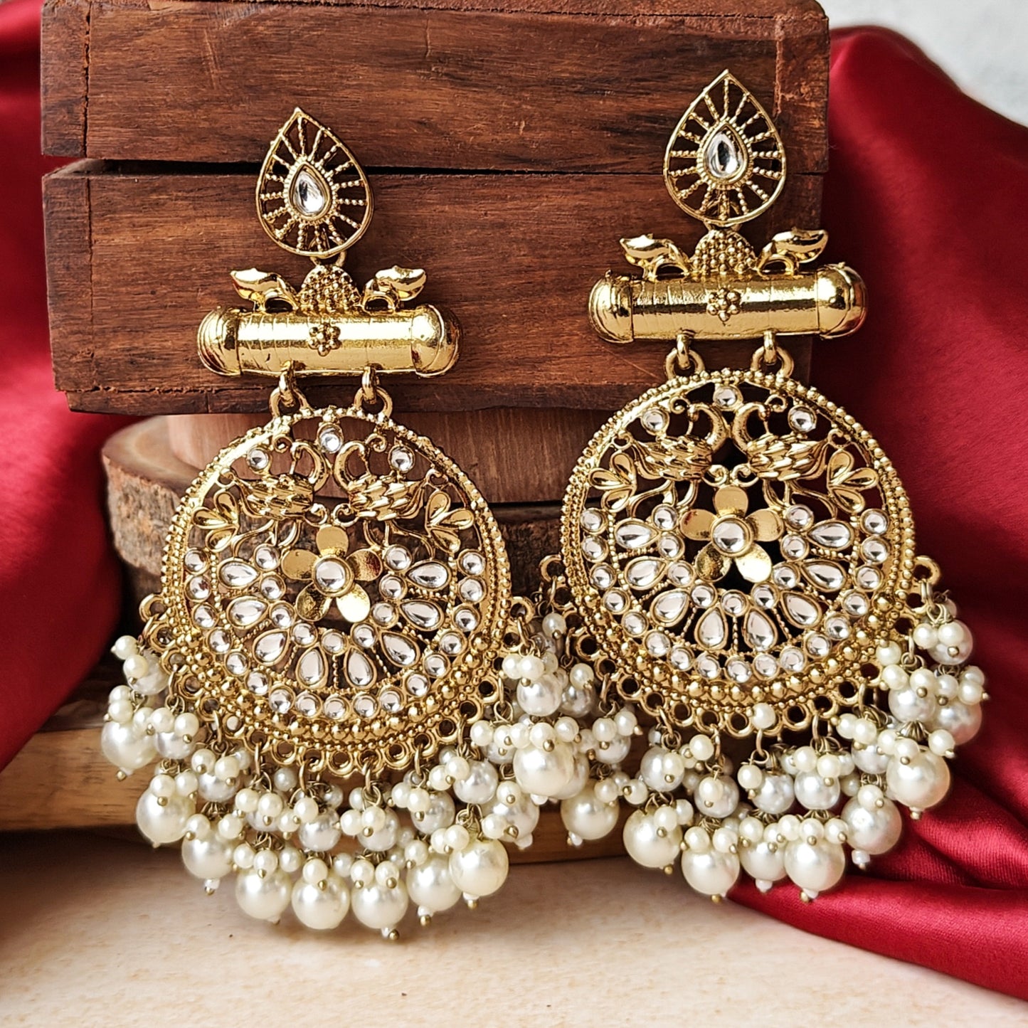 Preet Chandbali Earrings- Golden