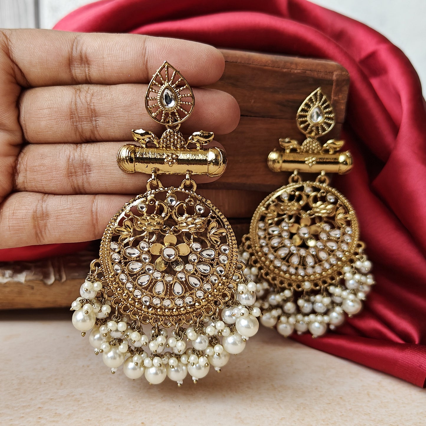 Preet Chandbali Earrings- Golden