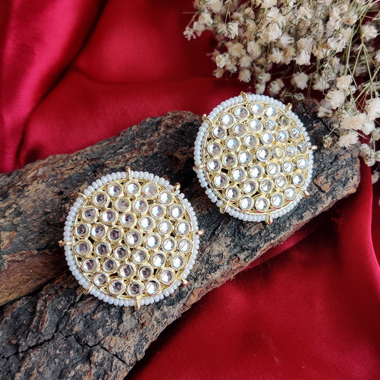 Nagma Golden Stud Earring